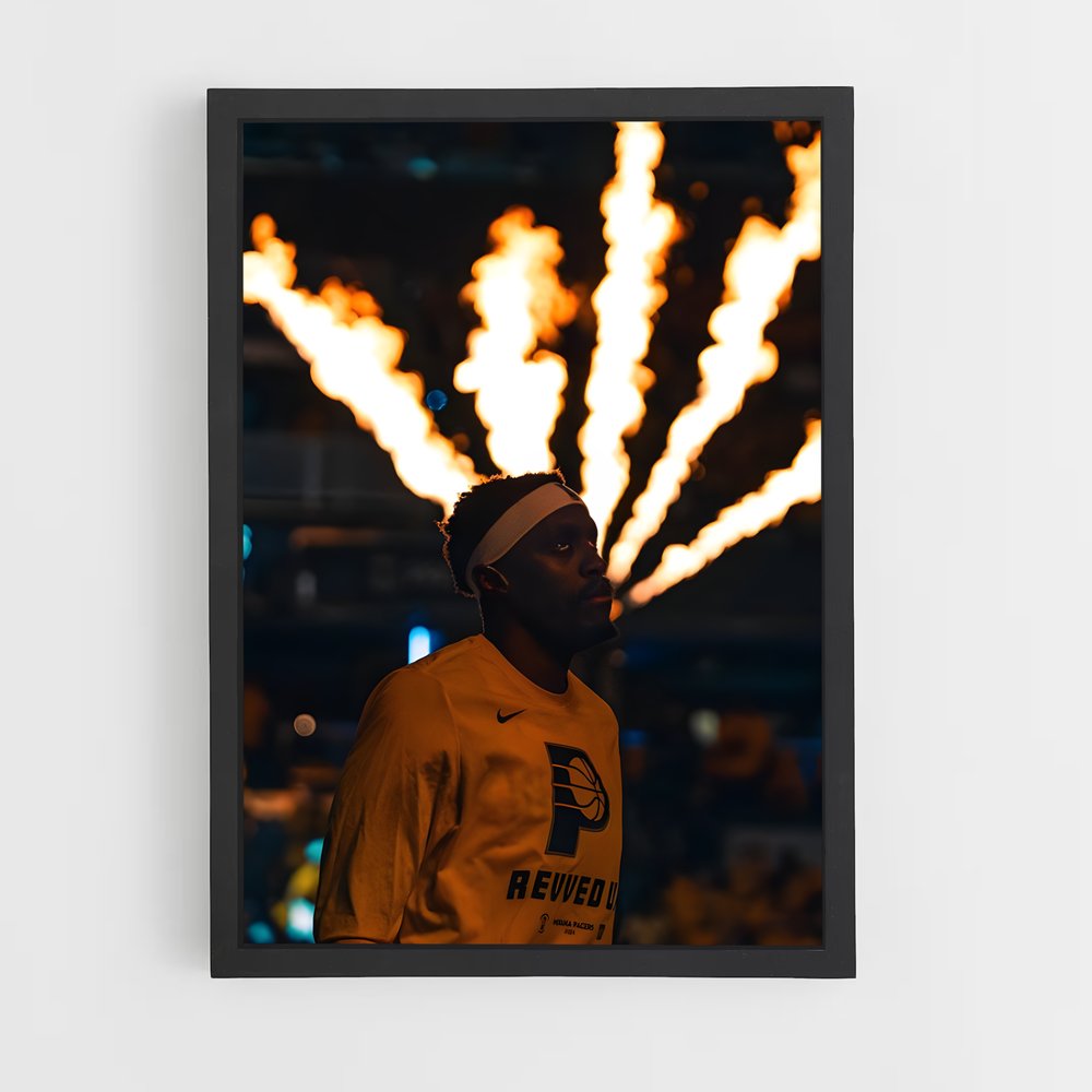 Poster Flammes et Style – affiche Basketball (vue 2)